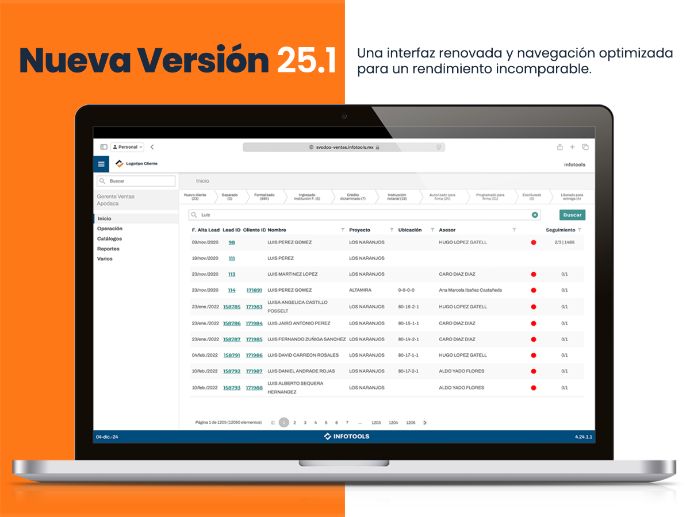 Nuevas funciones Infotools versión 25.1